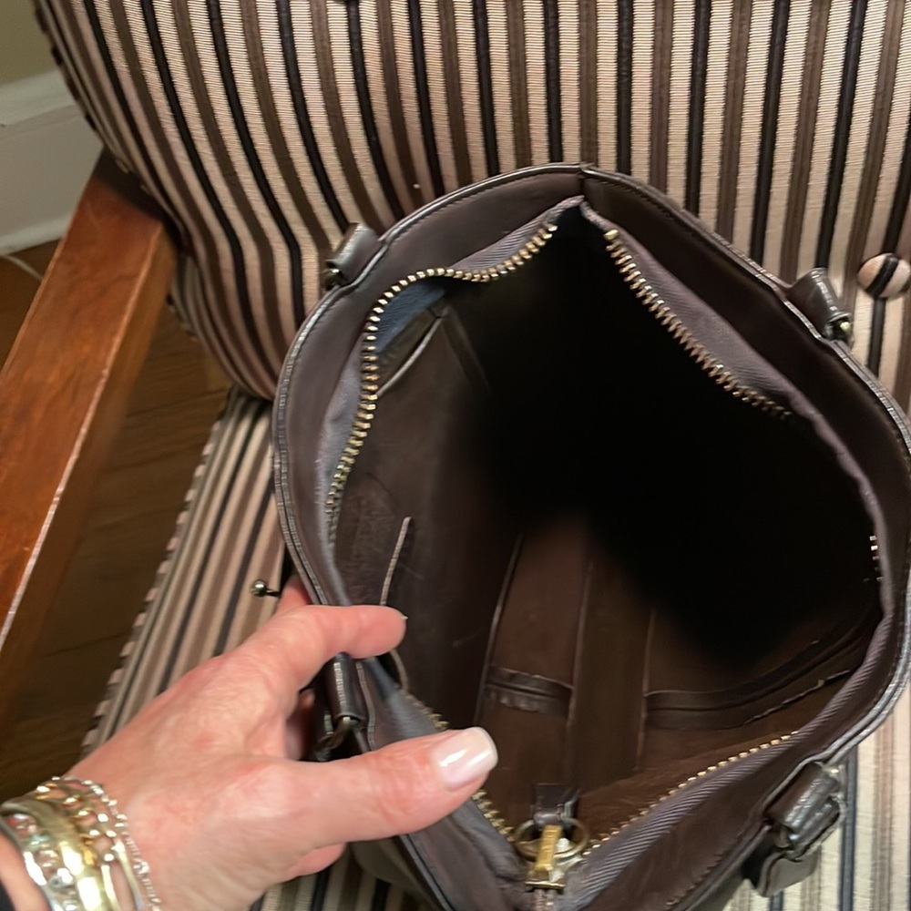 Vintage Coach Kisslock Skinny Tote GLUE IN REGISTRATION 9546 9450 9545 MOCHA - Picture 9 of 16